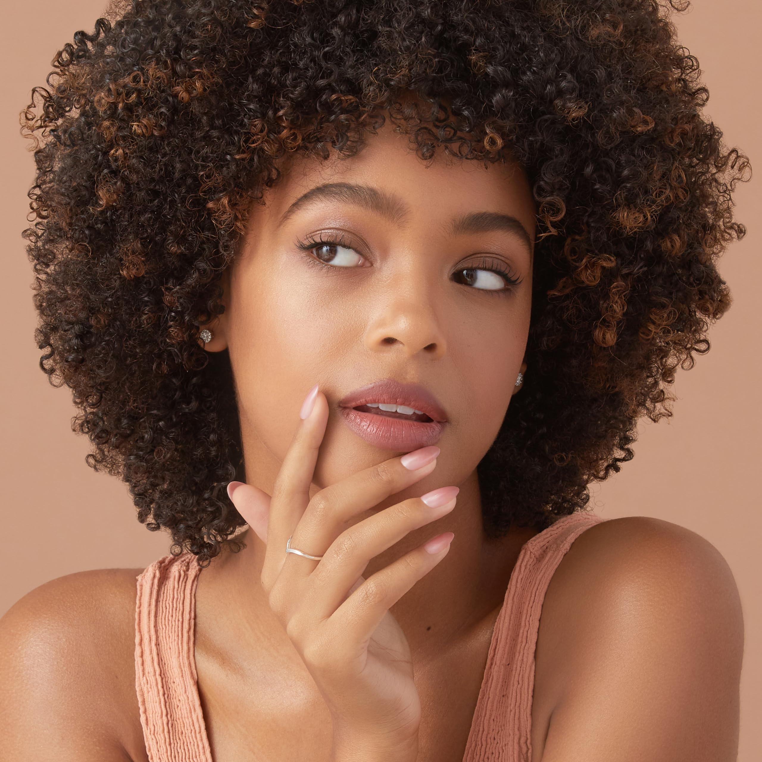 imPRESS Serenity ready-to-wear nails using peel-and-go method.