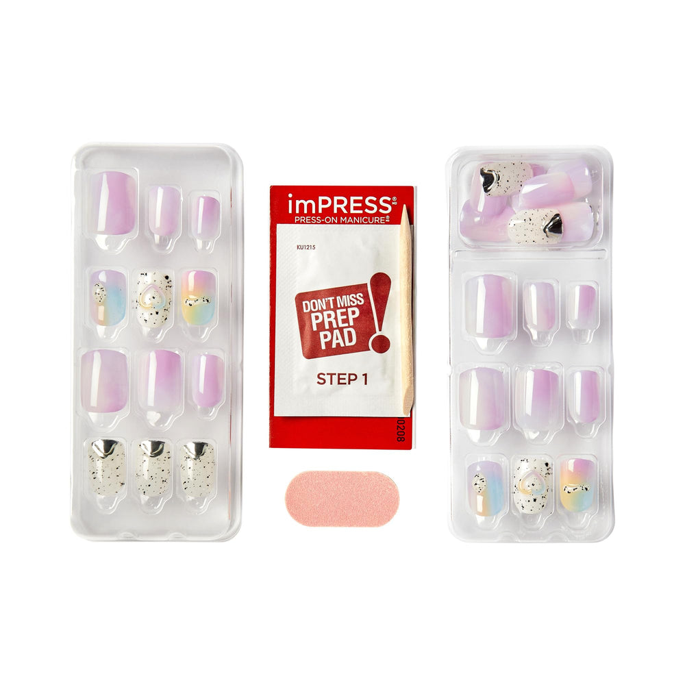 Resistencia al agua de las uñas imPRESS Sweet Life para uso diario.