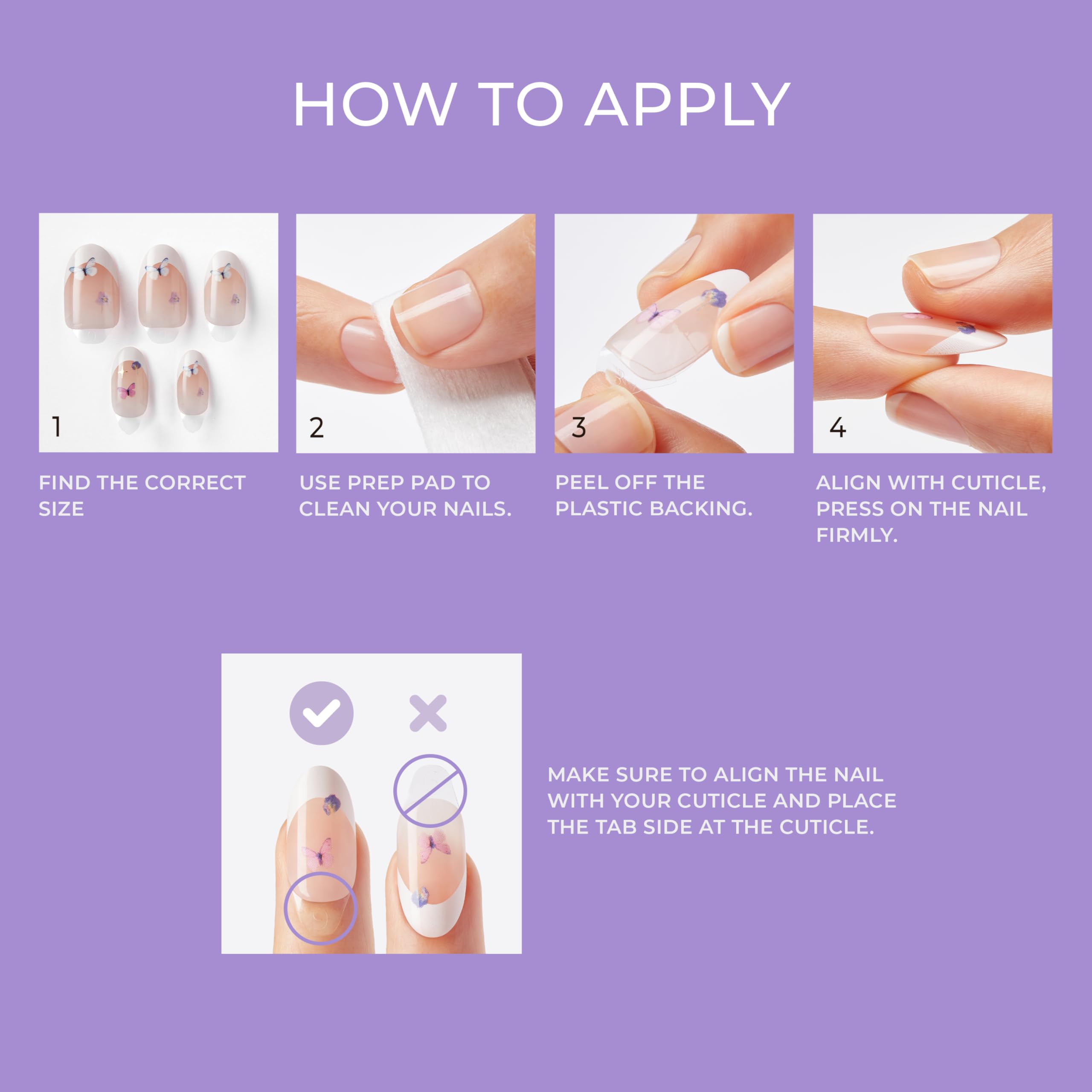 Uñas postizas imPRESS fáciles de aplicar con acabado natural