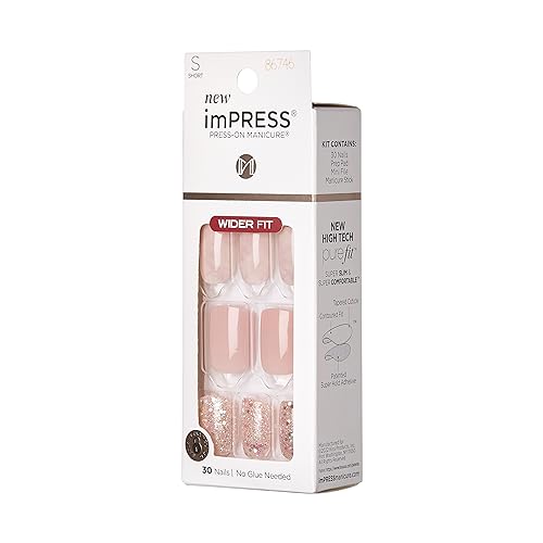 uñas imPRESS estilo squoval rosado corto para look pulido