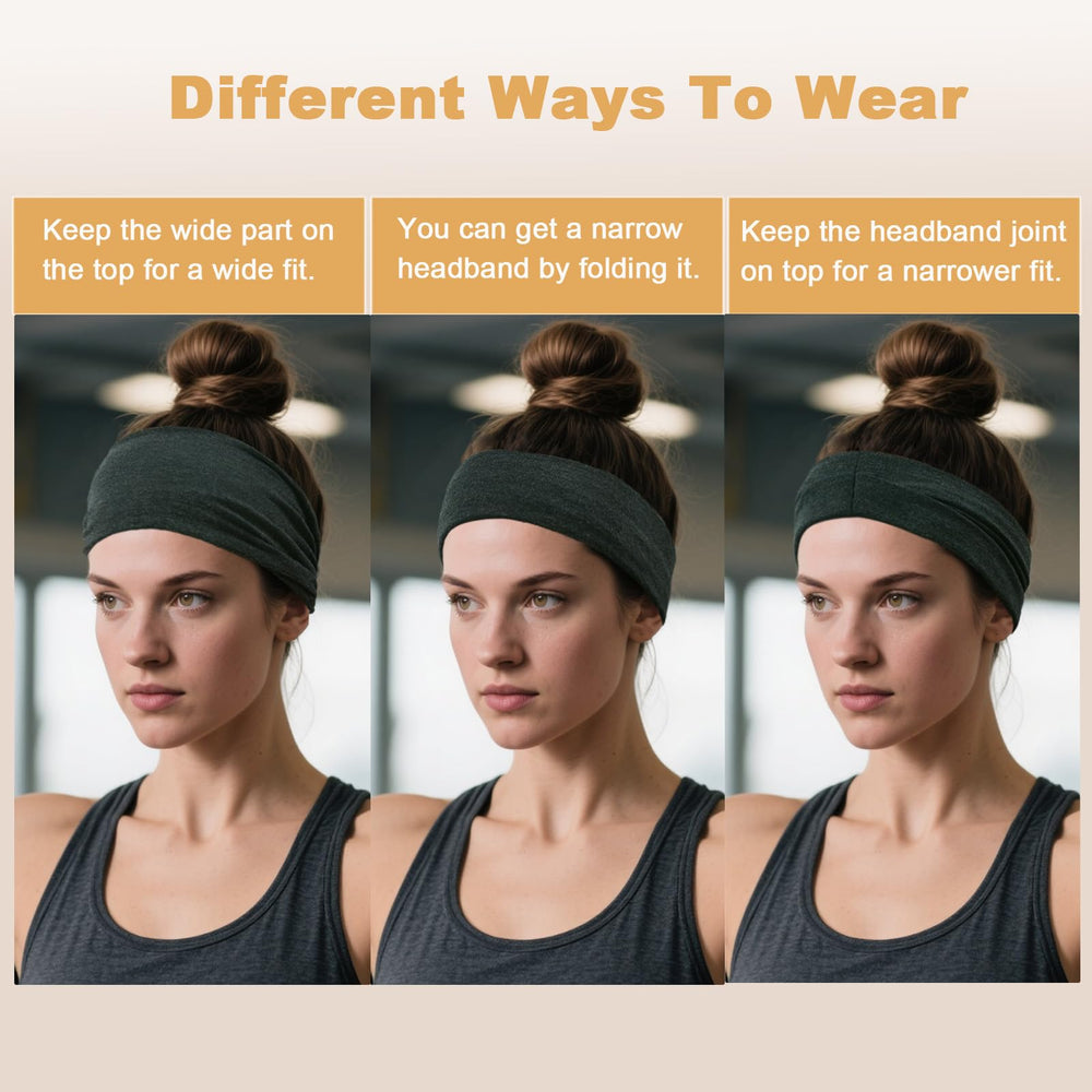 IMYORT soft fabric headband made of polyester and spandex for all-day comfort.