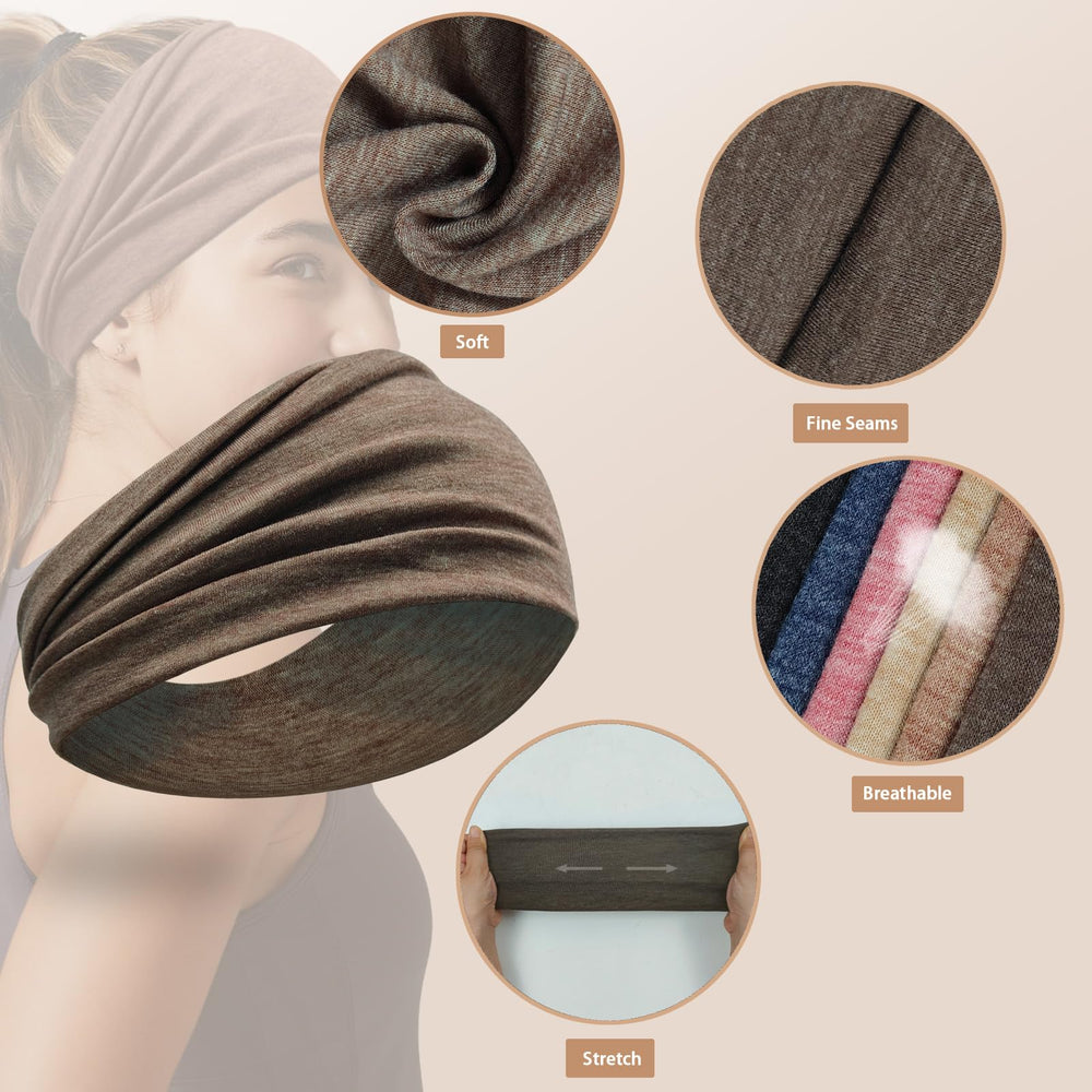 IMYORT no-slip headband during workout stays put through movement.
