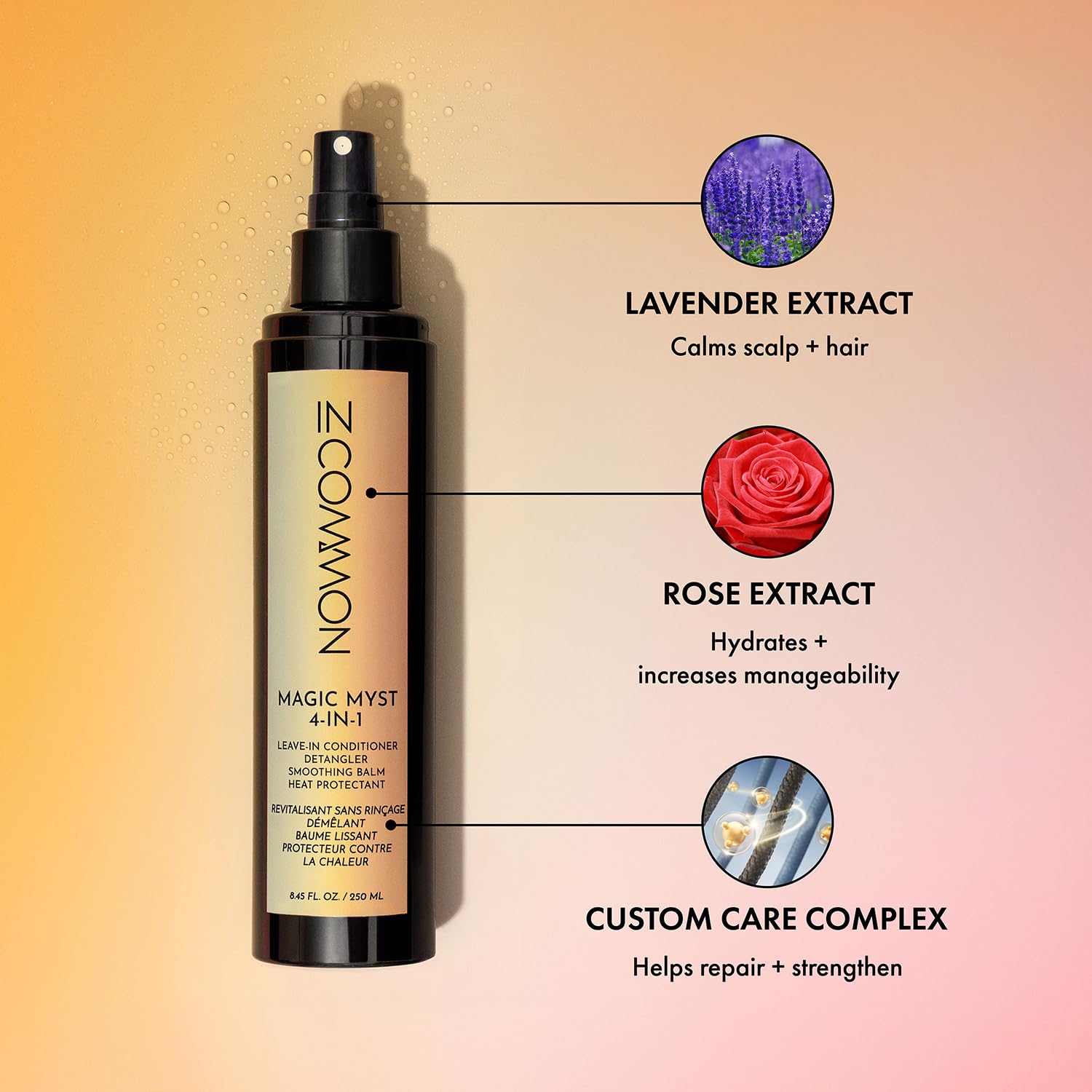 IN COMMON Magic Myst heat protectant shields during styling