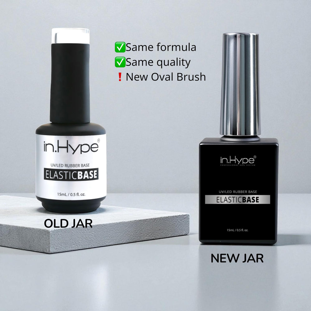 IN.HYPE base goma elastica, aplicación suave para alisar y preparar arte.