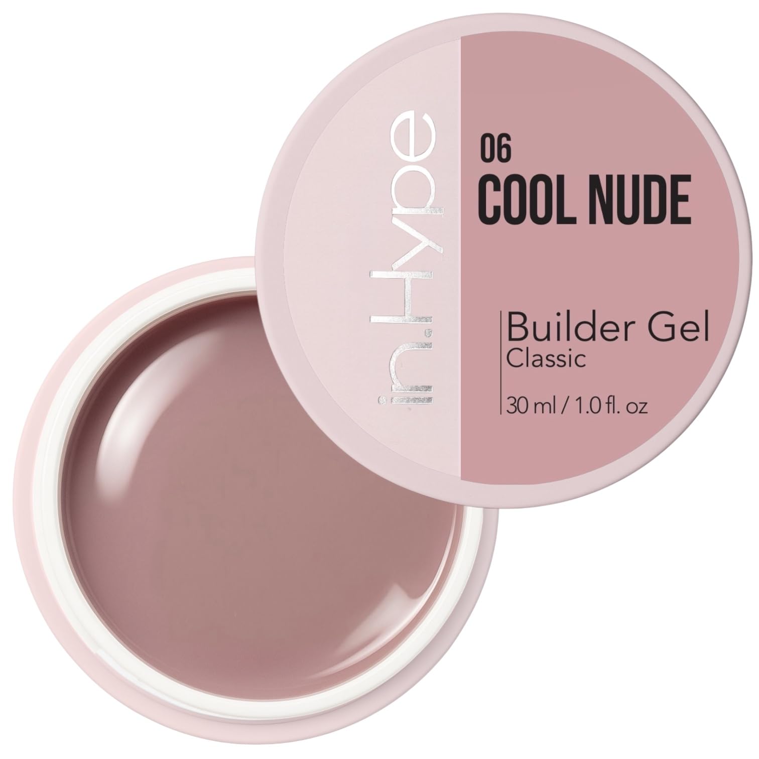 IN.HYPE gel camuflaje nude-frio para uñas, forma extensiones y protege la uña natural.