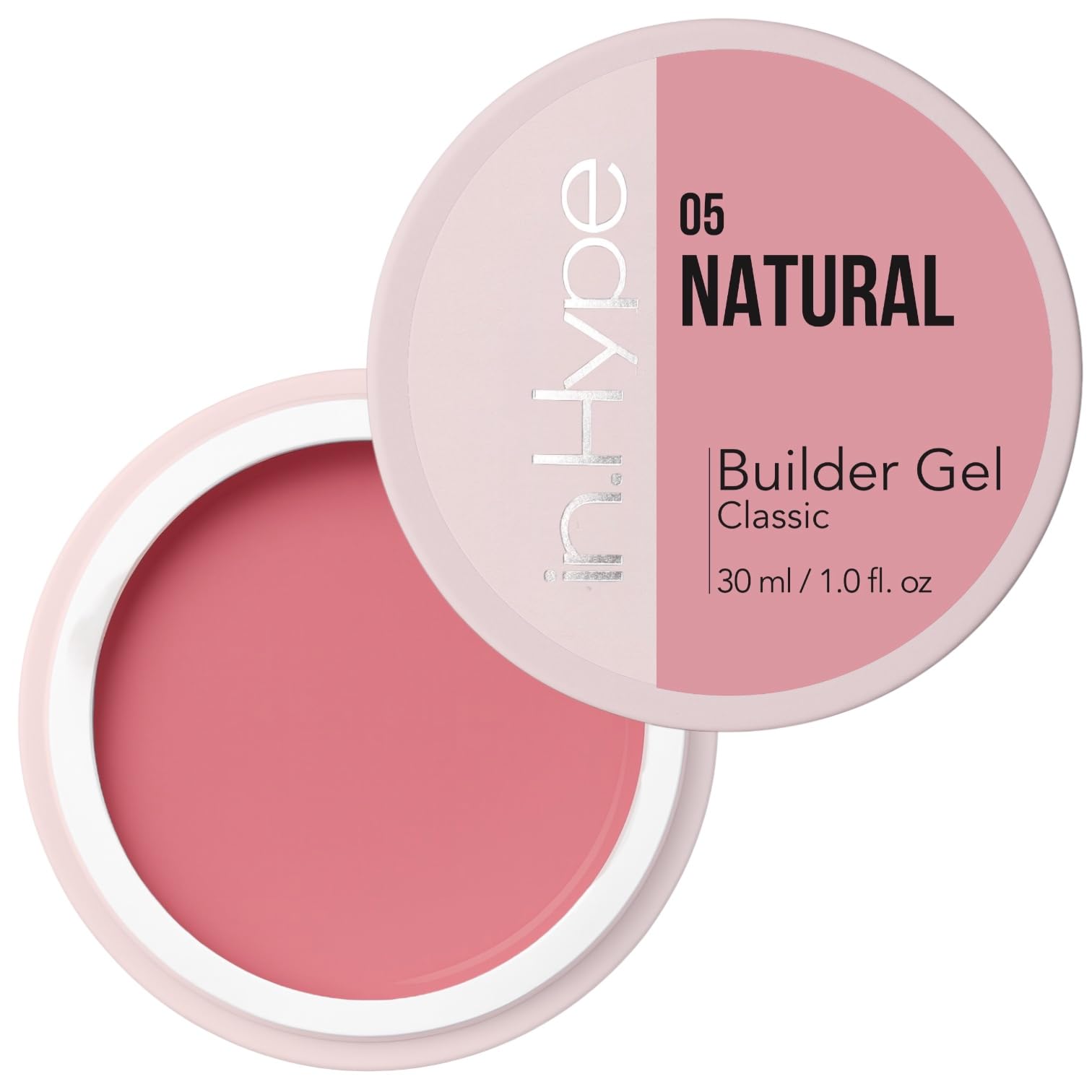 IN.HYPE Sculpting Gel natural pink 5 bottle with color swatches for easy shade selection