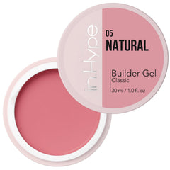IN.HYPE Sculpting Gel natural pink 5 bottle with color swatches for easy shade selection