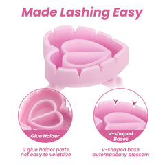 Inartato 200pc glue rings set minimizes waste and mess during lash work.