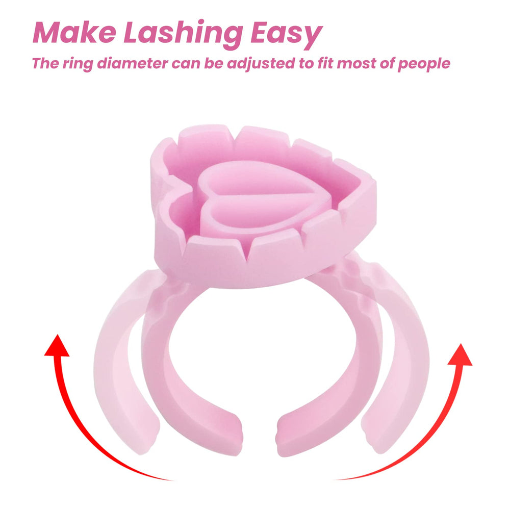 Inartato glue rings with 2-in-1 holder extend glue freshness and usage.