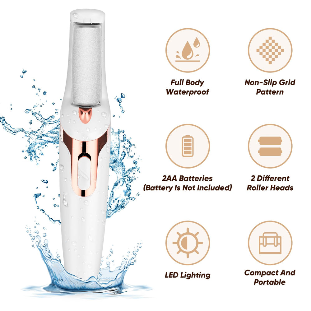 Incamity electric foot callus remover battery installation guide with AA batteries