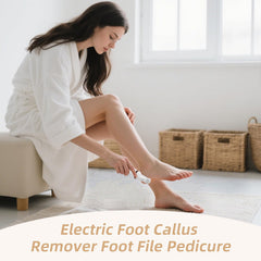 Incamity electric foot callus remover with two roller heads for versatile smoothing and deep removal