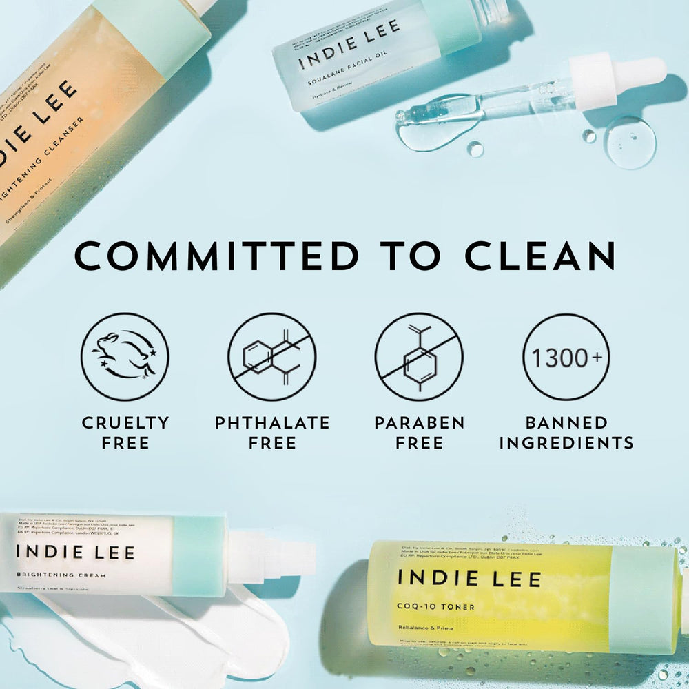 Indie Lee Purifying Face Wash with burdock clove and mandarin for balanced complexion