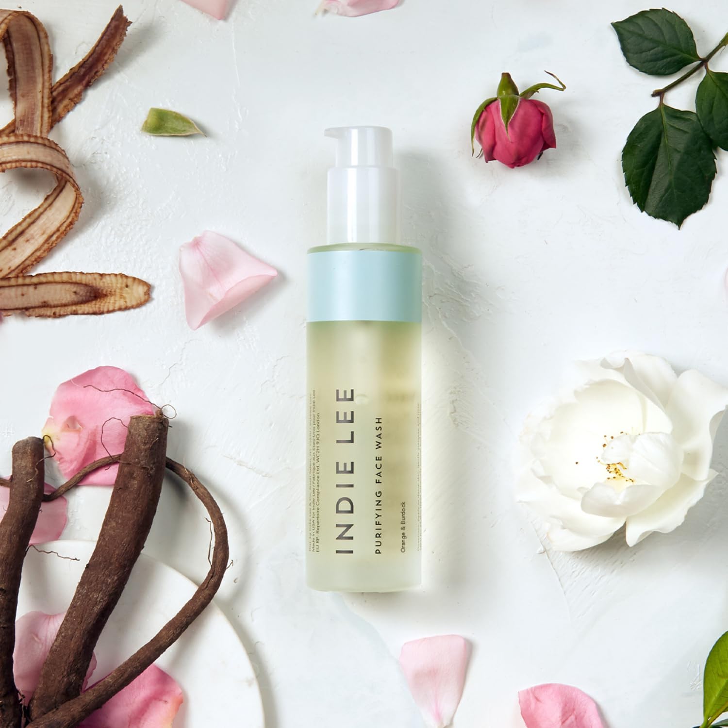 Indie Lee Purifying Face Wash foaming lather supports makeup removal with gentle cleansing