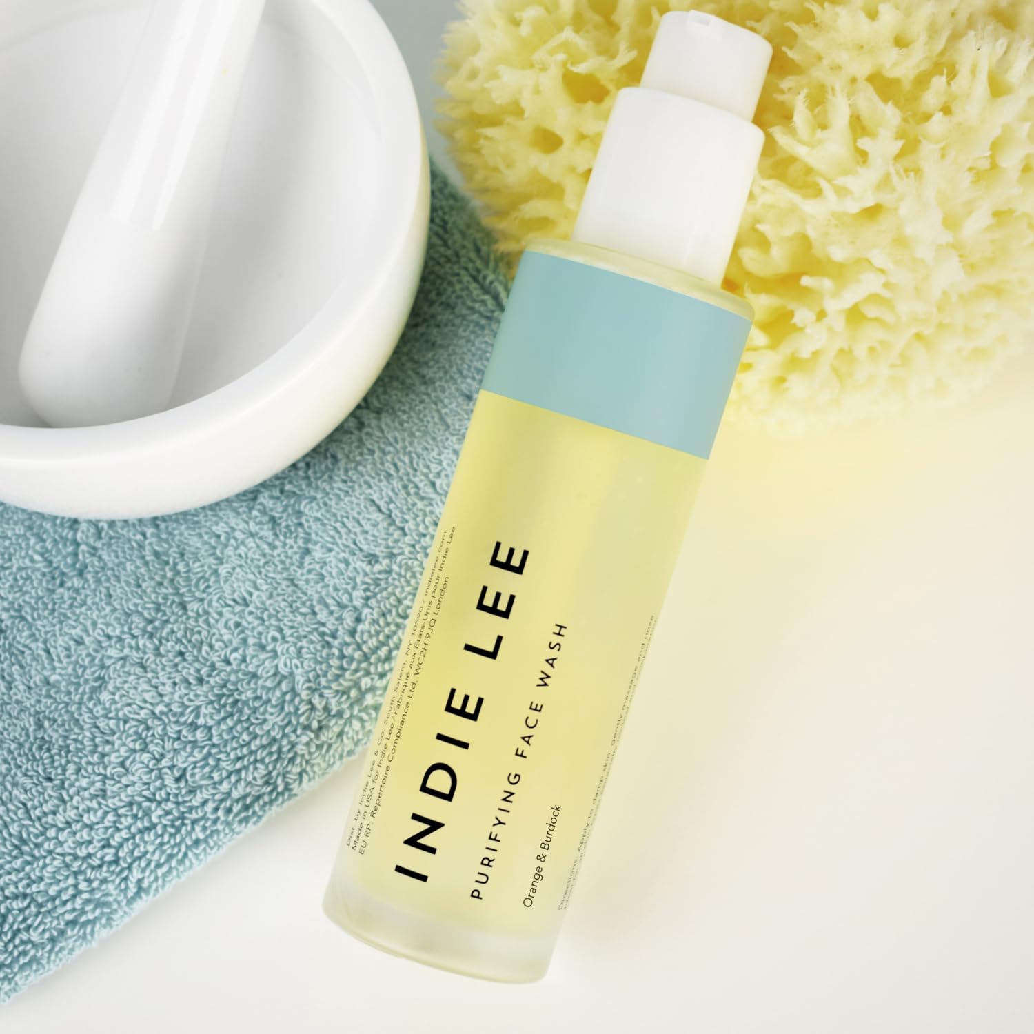 Indie Lee Purifying Face Wash removing makeup with gentle cleansing action