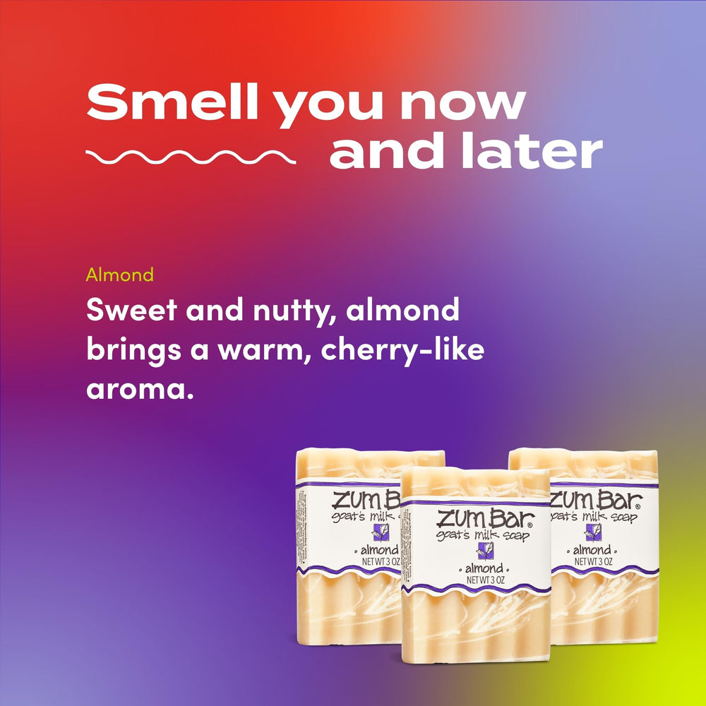 Indigo Wild Zum jabón-barra para manos y cuerpo con aroma a almendra.
