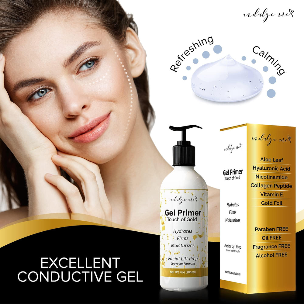 IndulgeMe Conductive Gel with vitamin E provides antioxidant support during skincare sessions