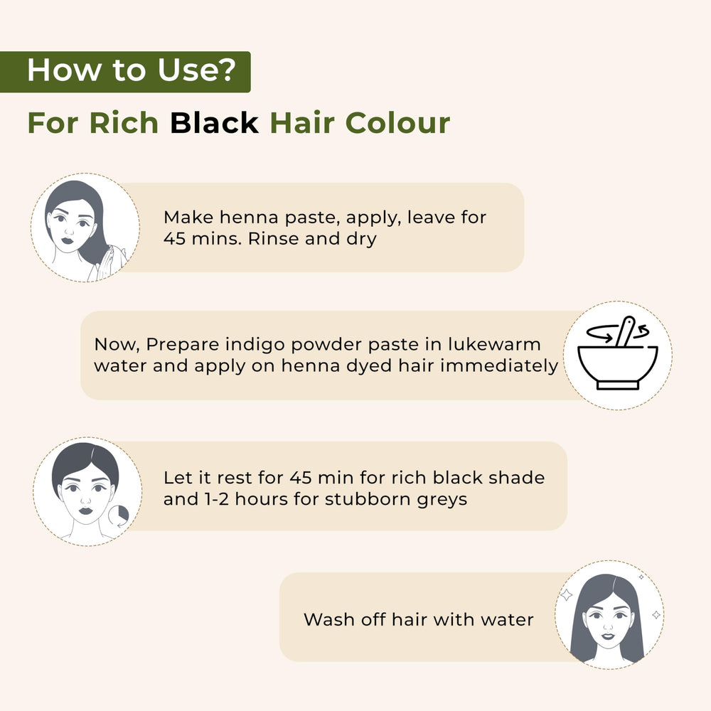 INDUS VALLEY hair color results show deep browns to blacks