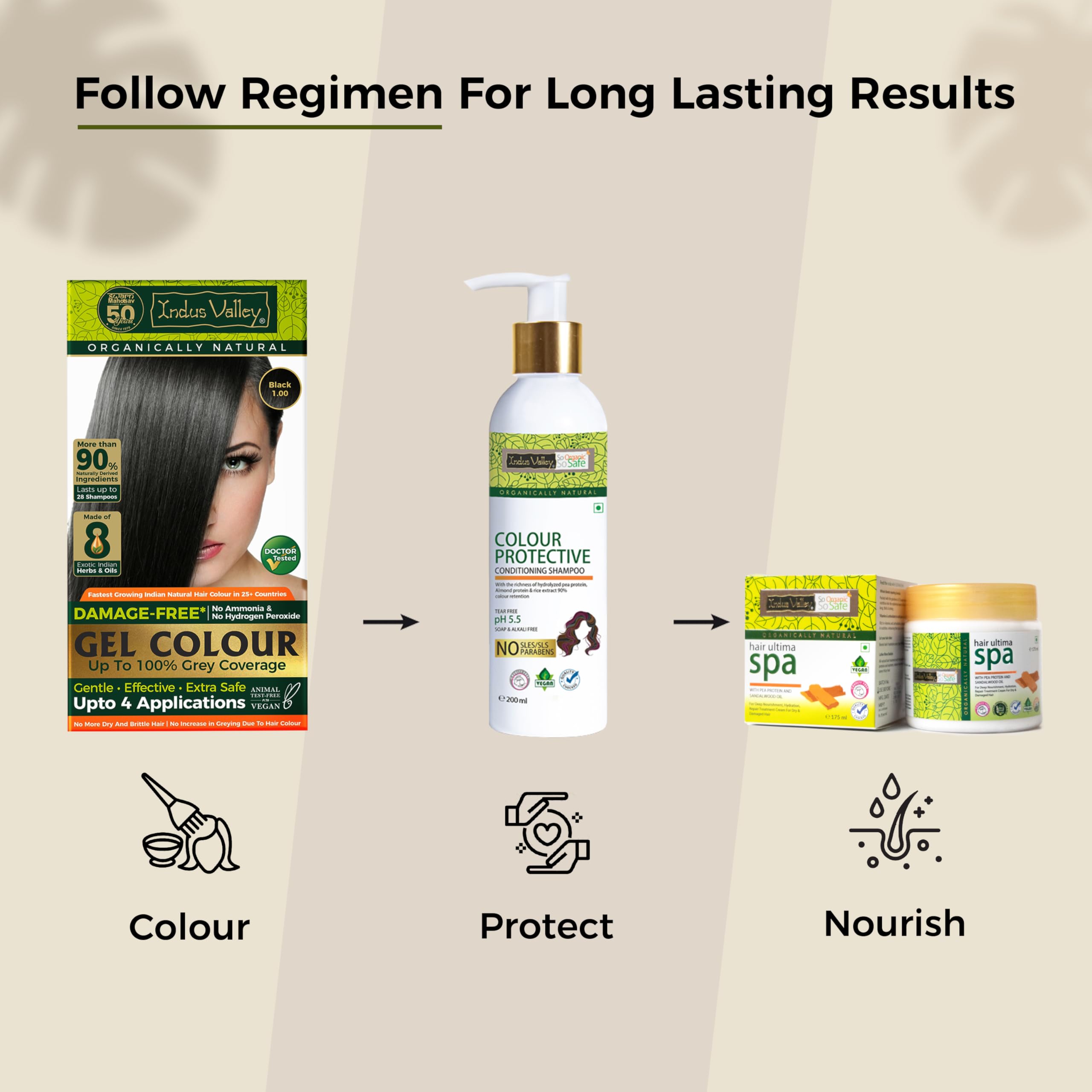 INDUS VALLEY Damage-Free Gel Hair Color cruelty-free and vegan.