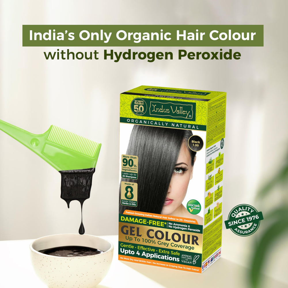 INDUS VALLEY Dermatologist-recommended color for safer-looking results.