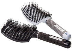 Ineffable Care boar bristle brush with curved head for even oil distribution