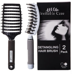 Ineffable Care detangling brush with nylon pins to ease knots