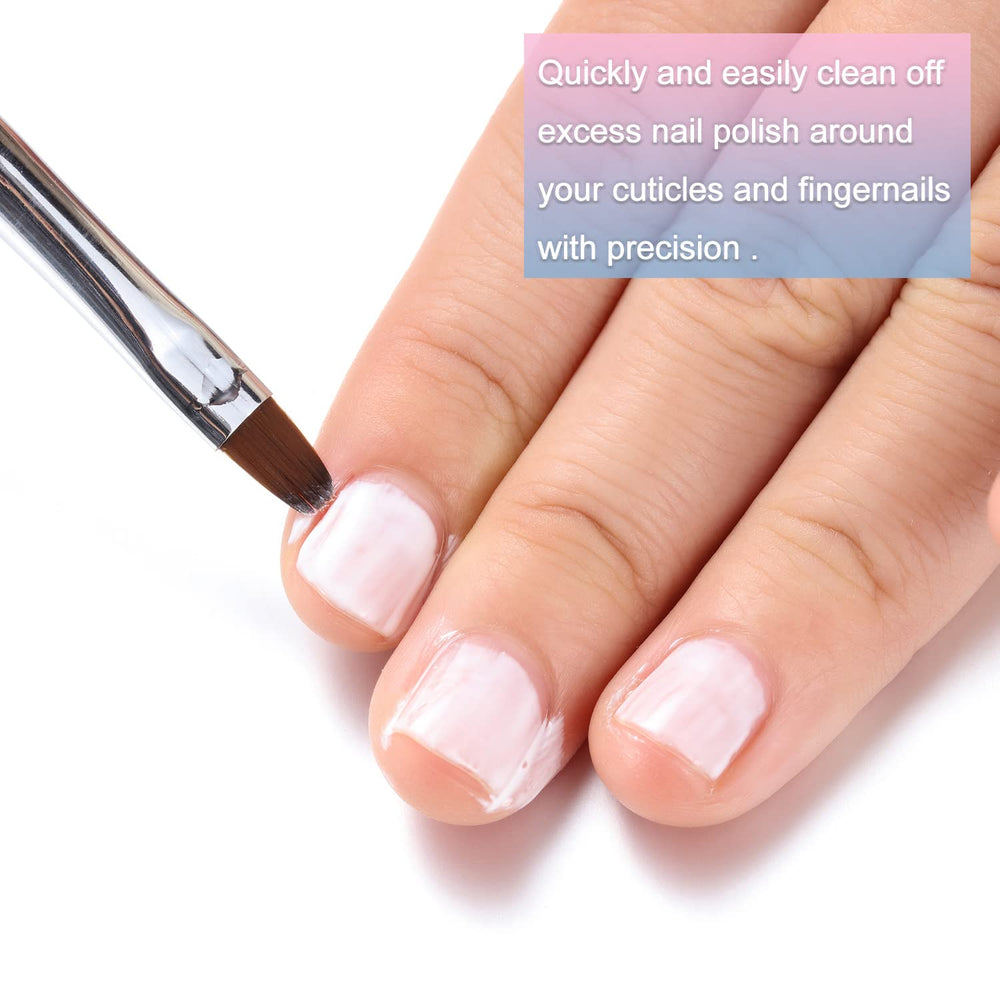 INENK Nail Art Clean Up Angled Brush for hard-to-reach areas