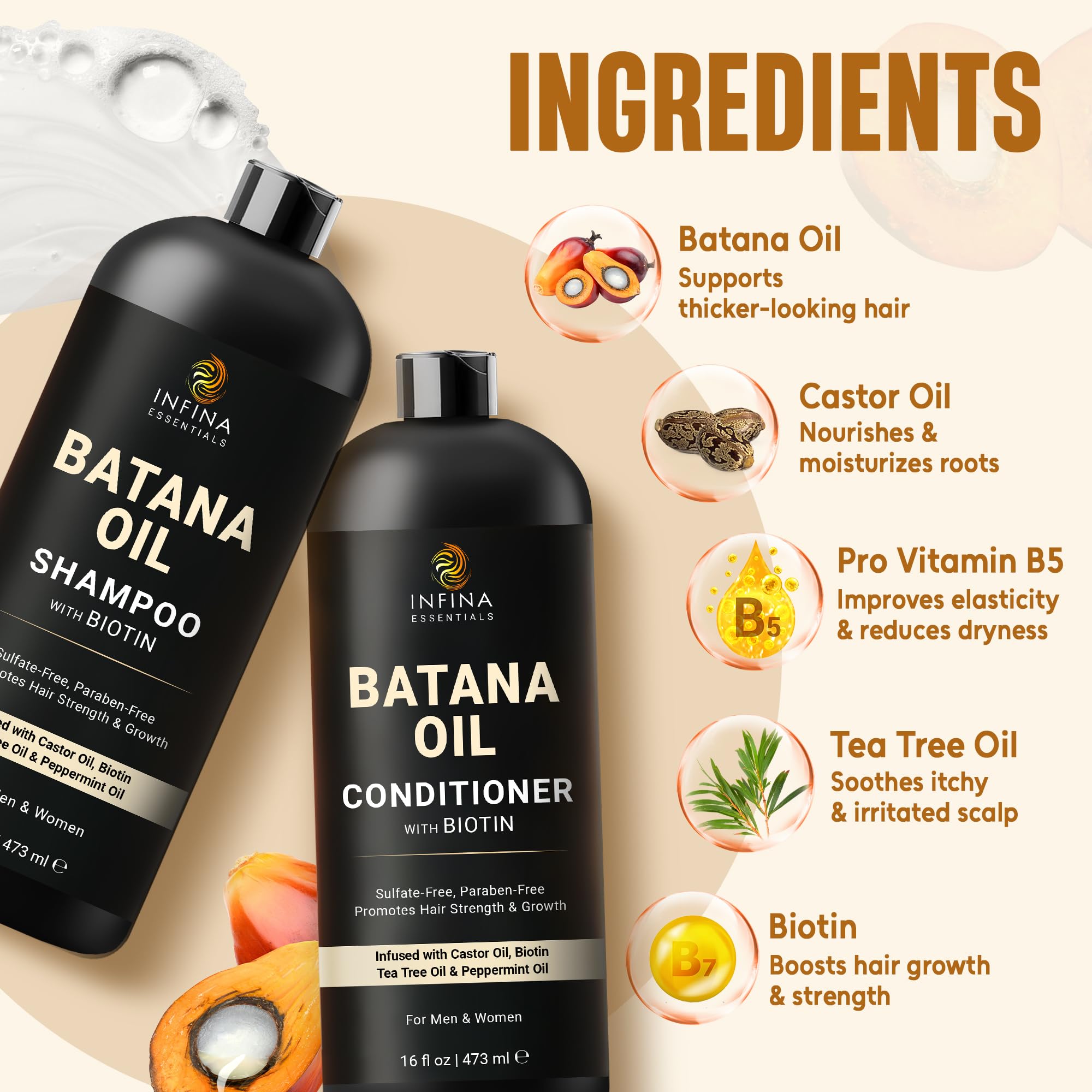 INFINA ESSENTIALS duo packaging front shows salon-at-home care.