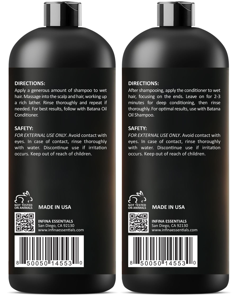 INFINA ESSENTIALS Family-friendly set supports all hair types.