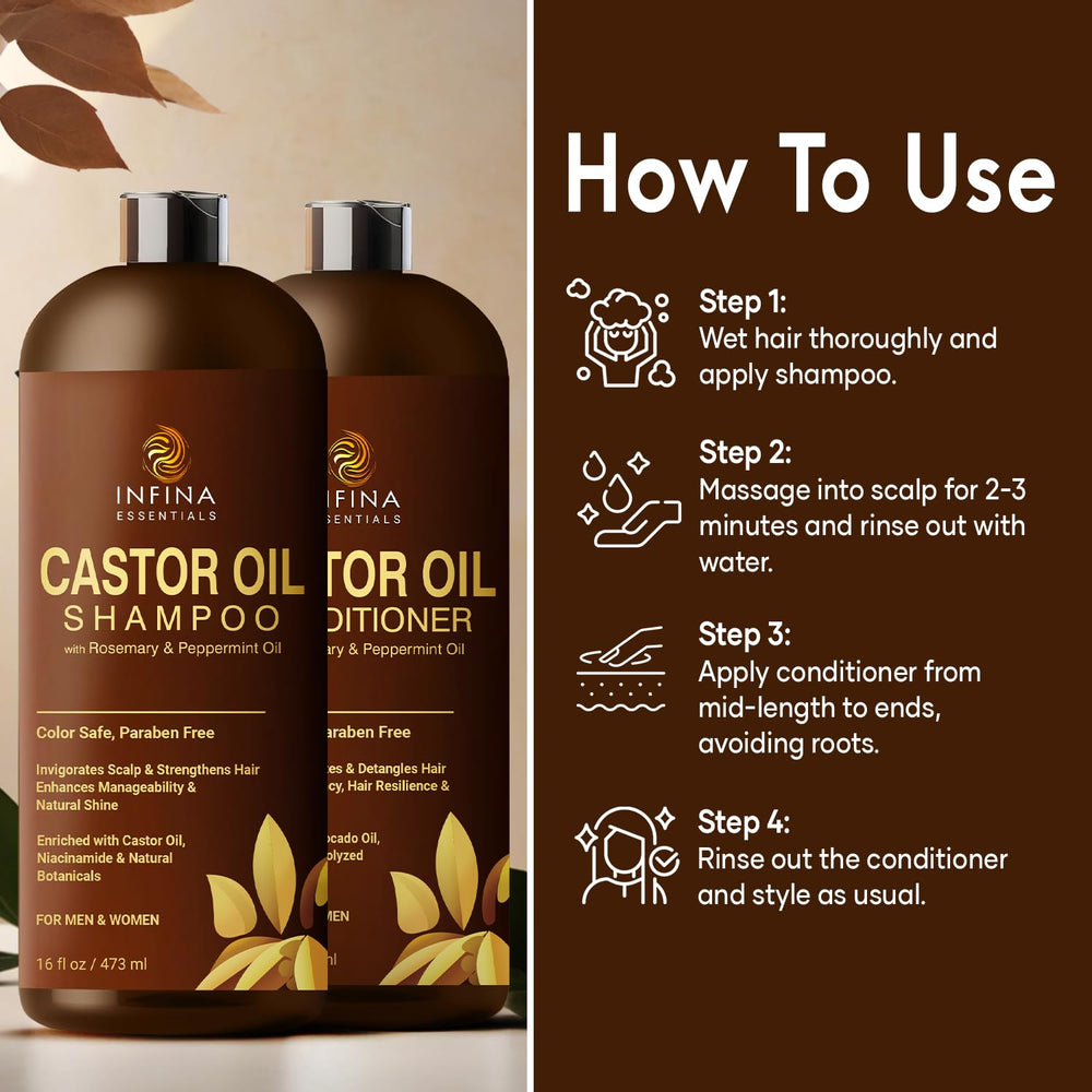 Infina Essentials Peppermint Oil swirls, delivers invigorating scent for a revitalized wash.
