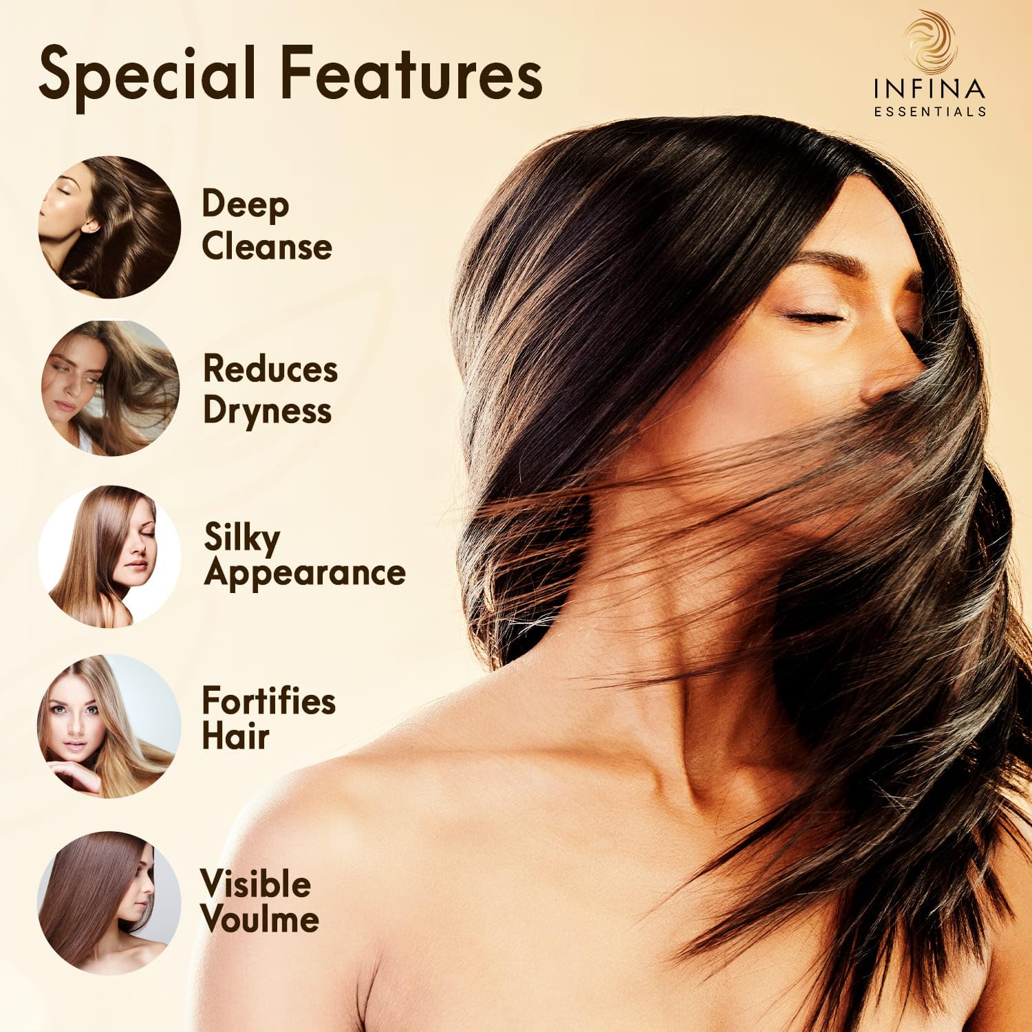 Infina Essentials Rosemary Oil drops, supports scalp refresh and natural hair vitality.