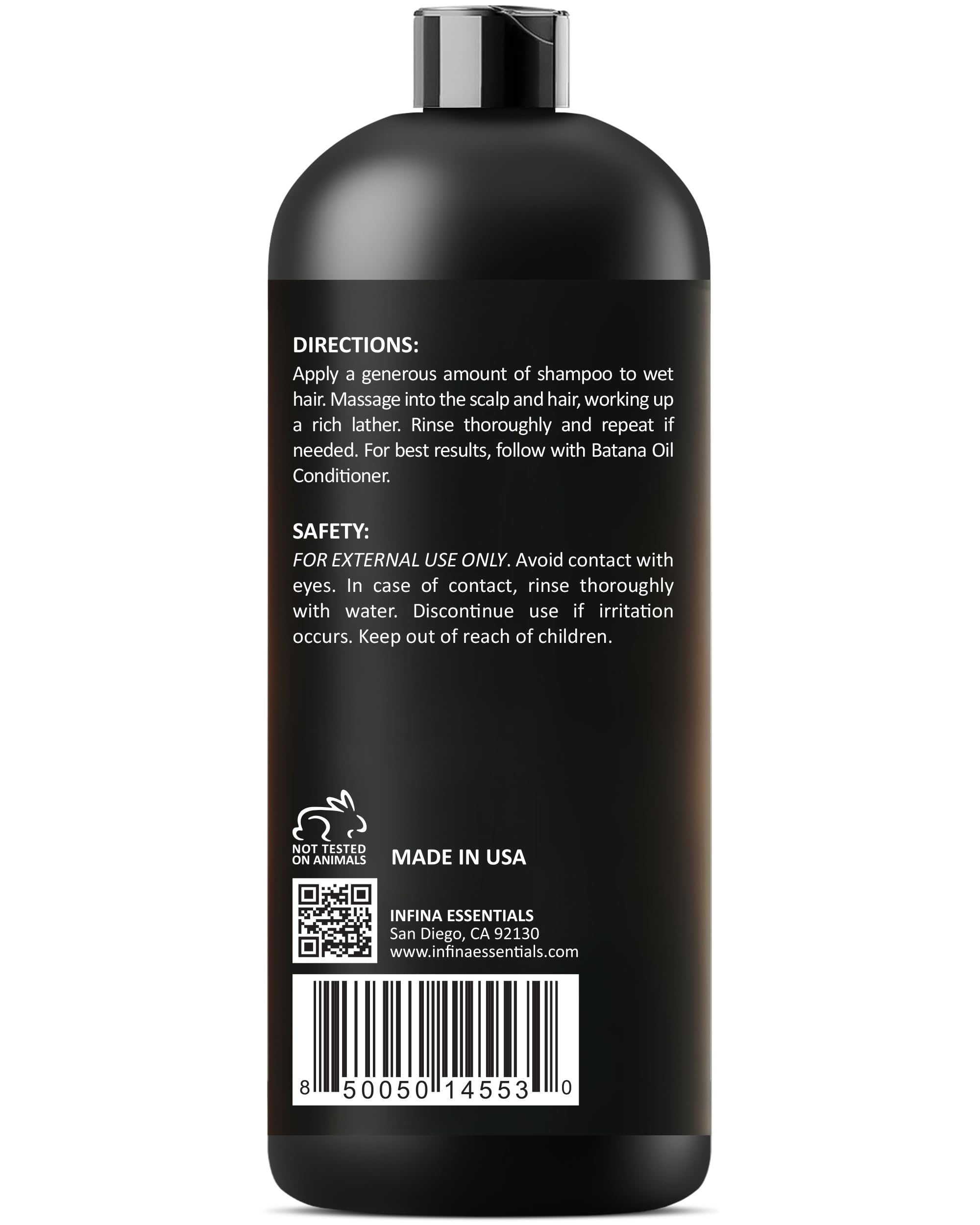 INFINA ESSENTIALS Batana Oil Shampoo: rutina de cuidado capilar para cabello más saludable.