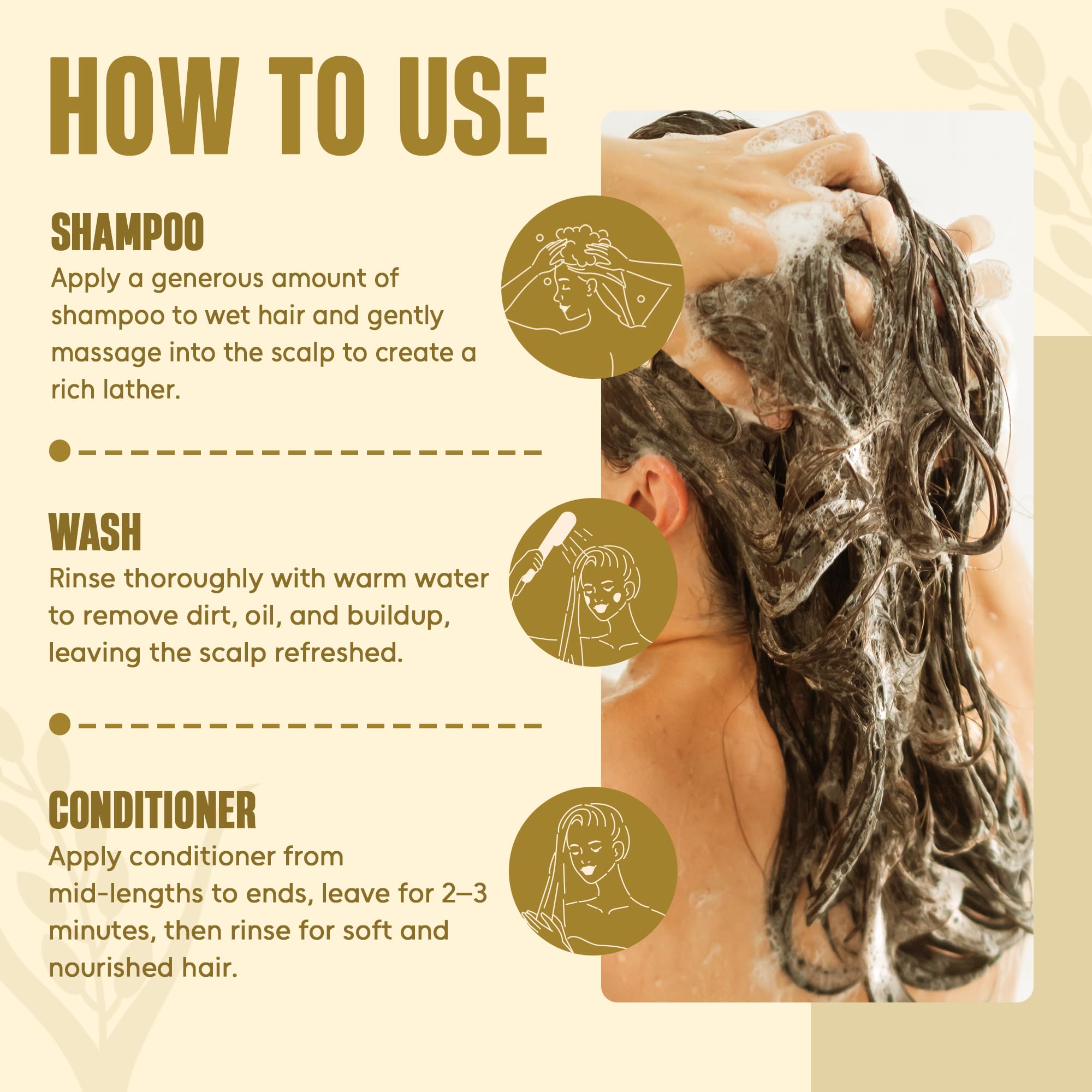 Tea Tree oil droplets with shampoo close-up for clarifying cleanse