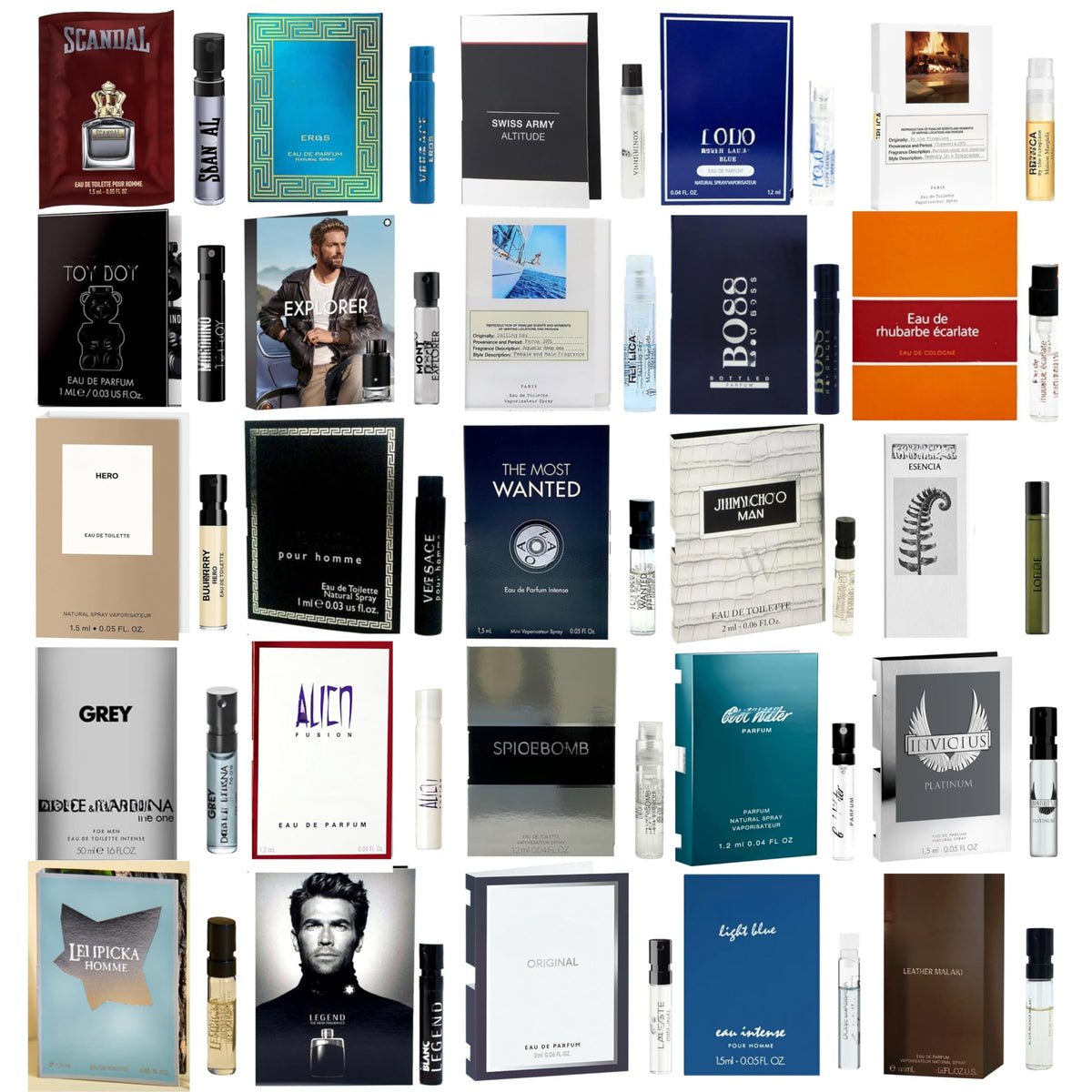 Infinite Scents men's sampler pack with 10 fragrances for discovery