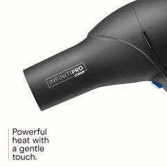 Infiniti PRO Conair hair dryer showing cool shot button for lasting style hold