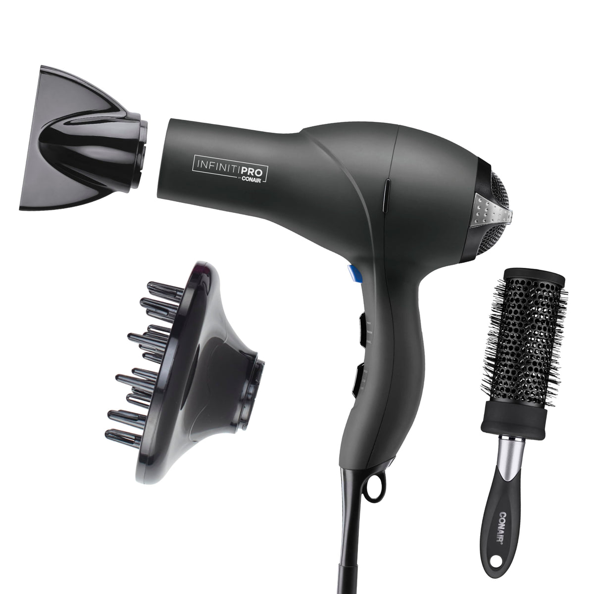 Infiniti PRO Conair hair dryer with diffuser for voluminous curls and reduced frizz