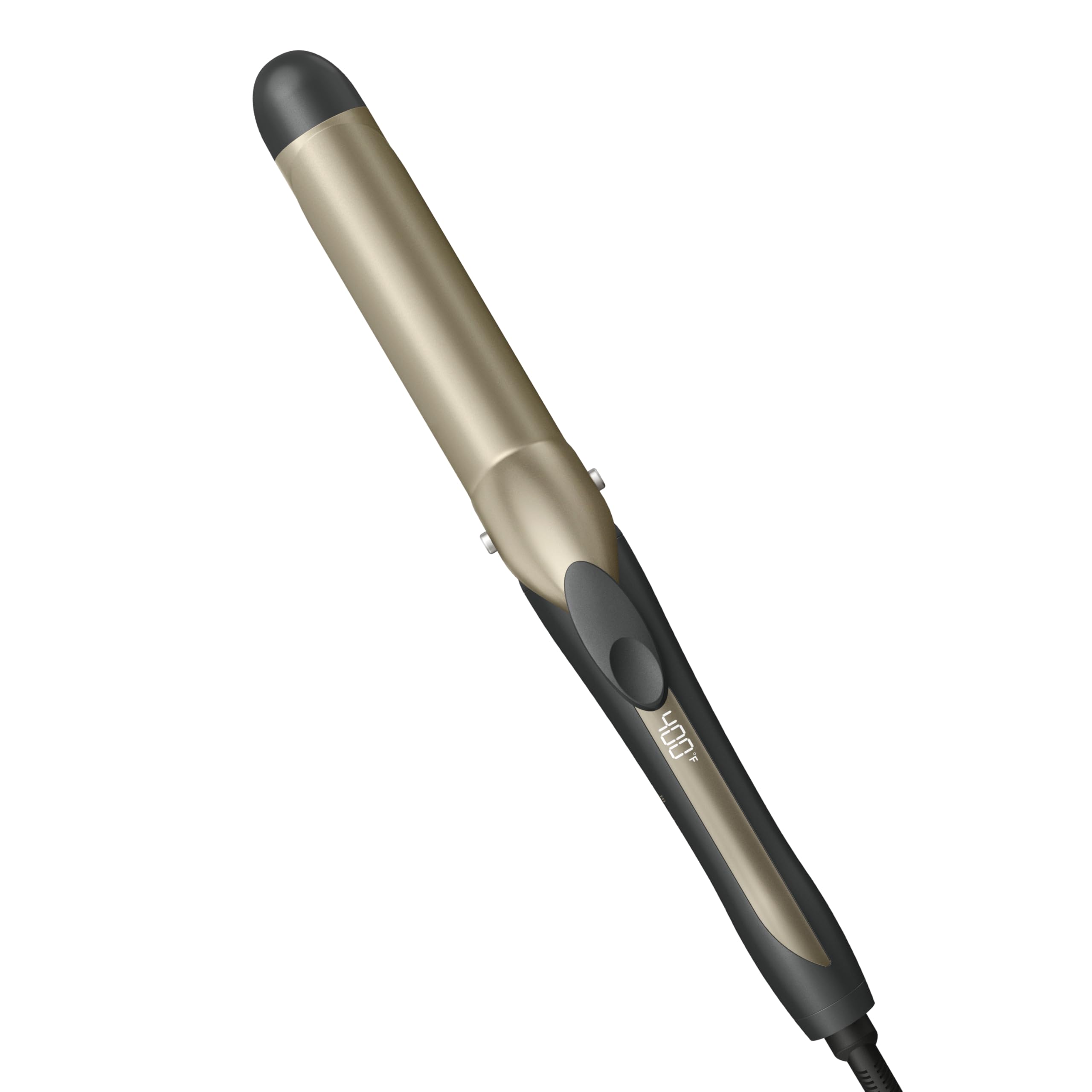 Infiniti PRO by Conair tourmaline ceramic barrel close-up showing frizz-reducing shine.