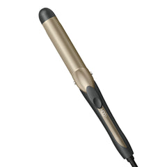 Infiniti PRO by Conair tourmaline ceramic barrel close-up showing frizz-reducing shine.
