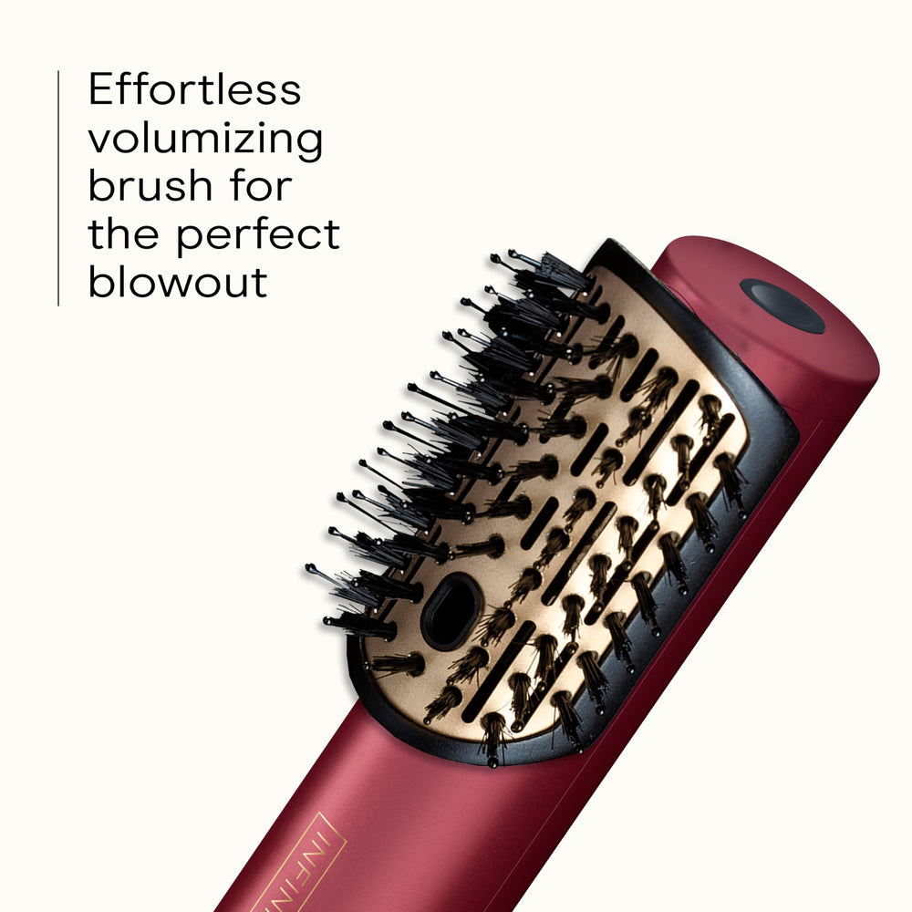 Infini tiPRO curved oval brush attachment adds volume and body to hair.