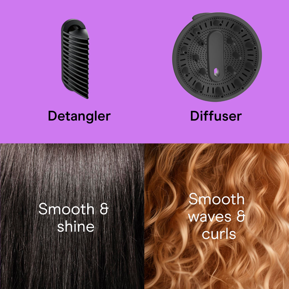 InfinitiPRO heat settings display with adjustable temperature levels.