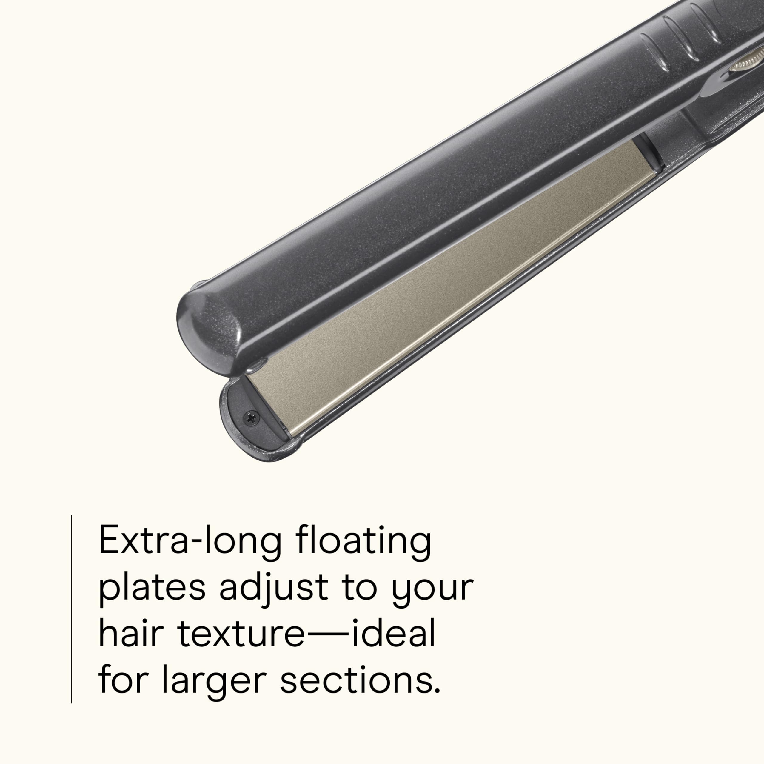 Flat iron offers 30 heat settings up to 455°F for all hair types