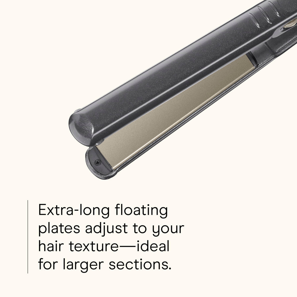 Flat iron offers 30 heat settings up to 455°F for all hair types