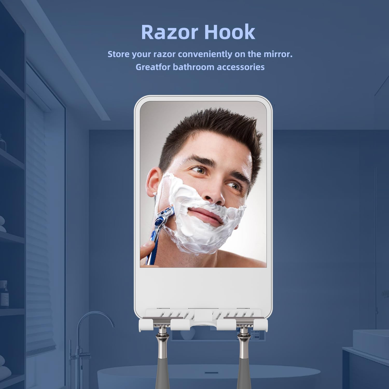 Infitrans adjustable-angle shower mirror for optimal shaving view and comfort