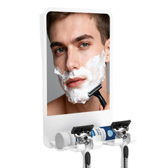 Infitrans fogless shower mirror for shaving with a crystal-clear reflection in humid bathrooms