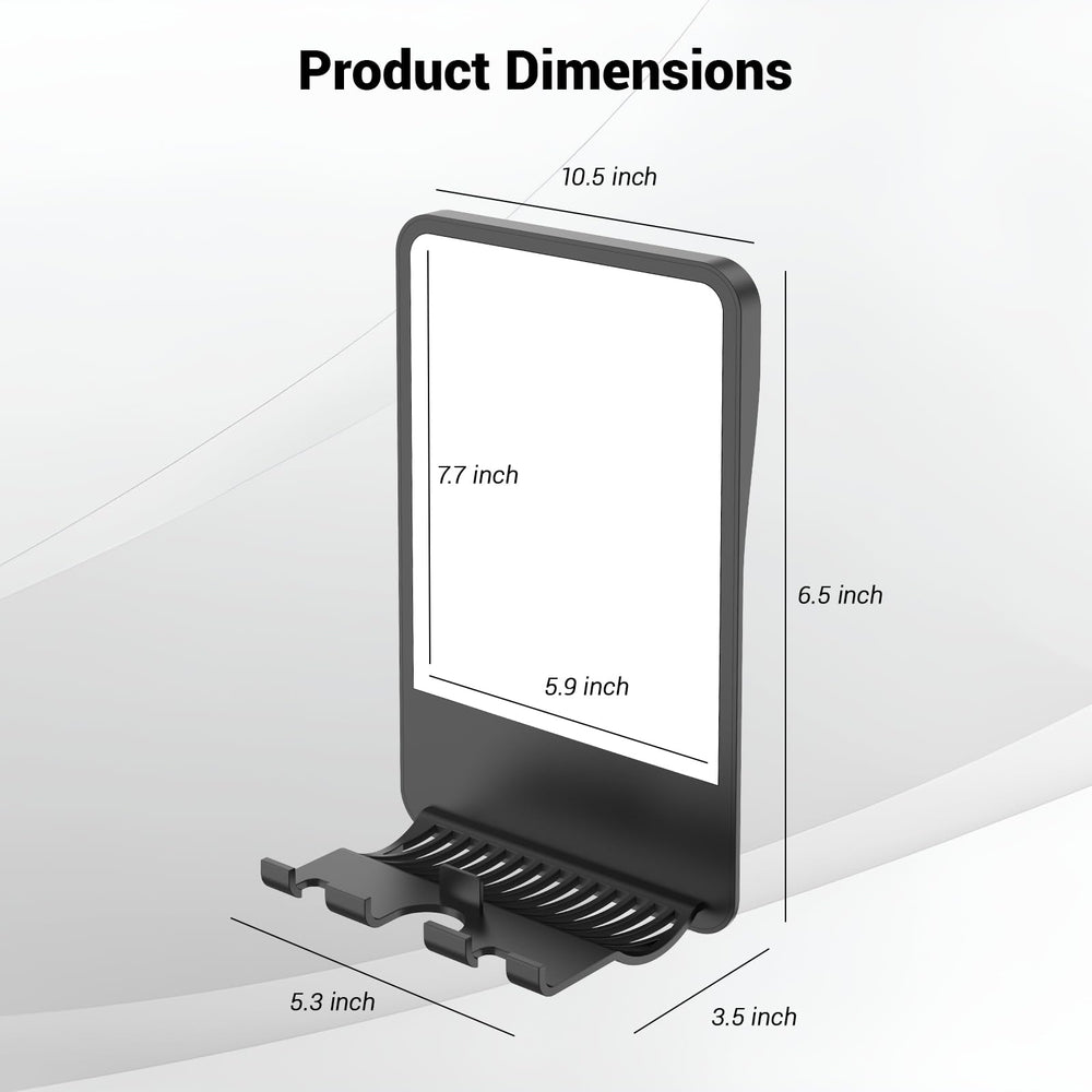 Infitrans fogless mirror with adjustable angle supports comfortable shaving position