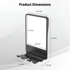 Infitrans fogless mirror with adjustable angle supports comfortable shaving position