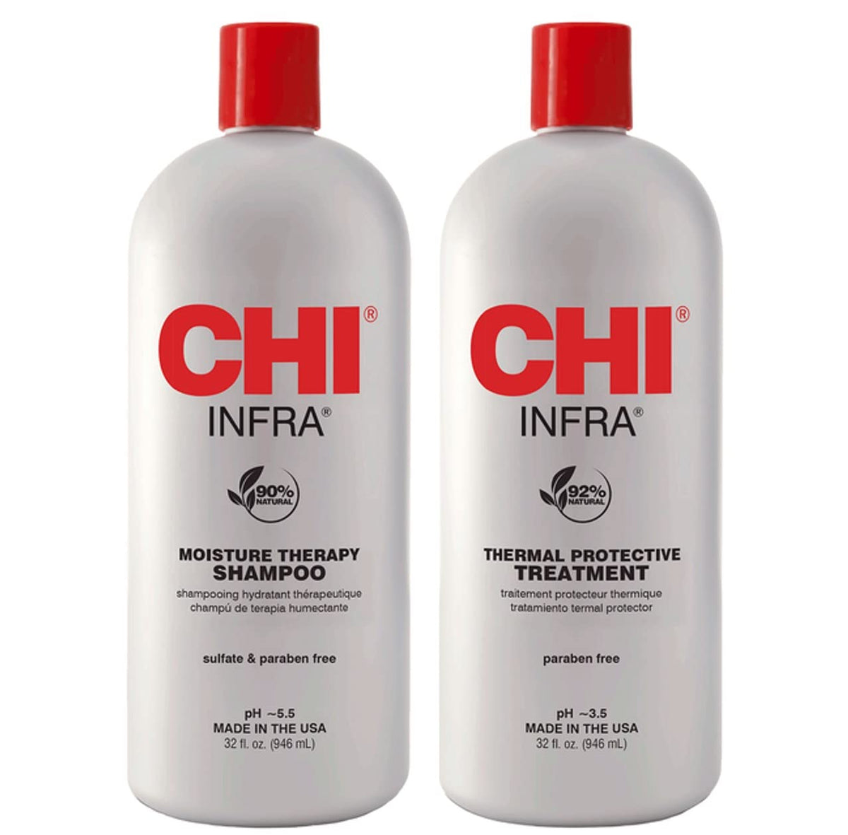 INFRA Shampoo 32oz bottle front view highlighting a refreshing cleanse for scalp and hair.