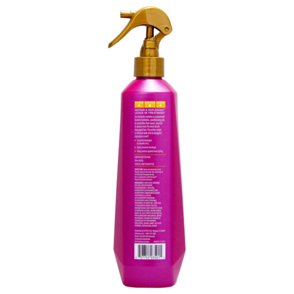 Infusium Repair and Replenish spray boosts volume and resilience for everyday styling.