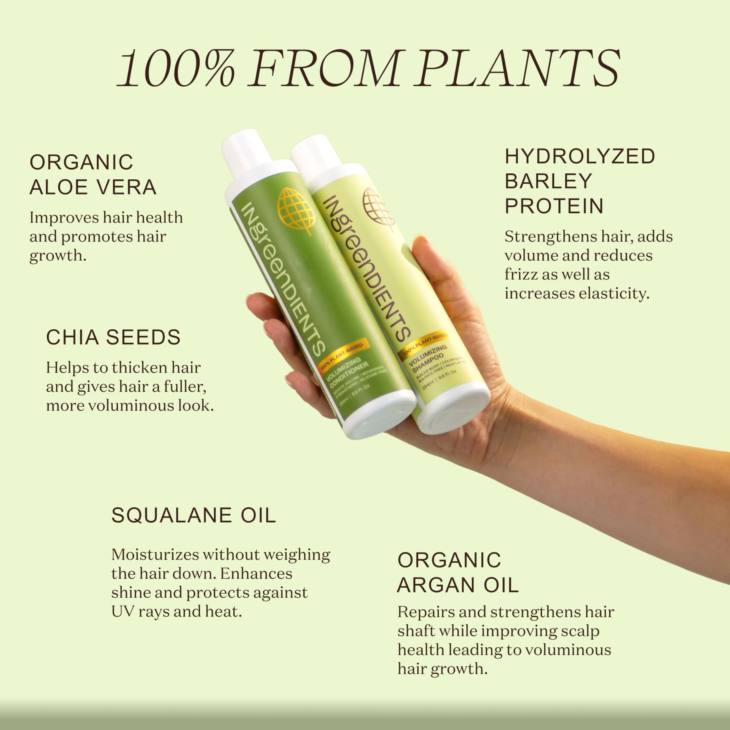 Ingreendients conditioner bottle highlighting color-safe care for color-treated hair