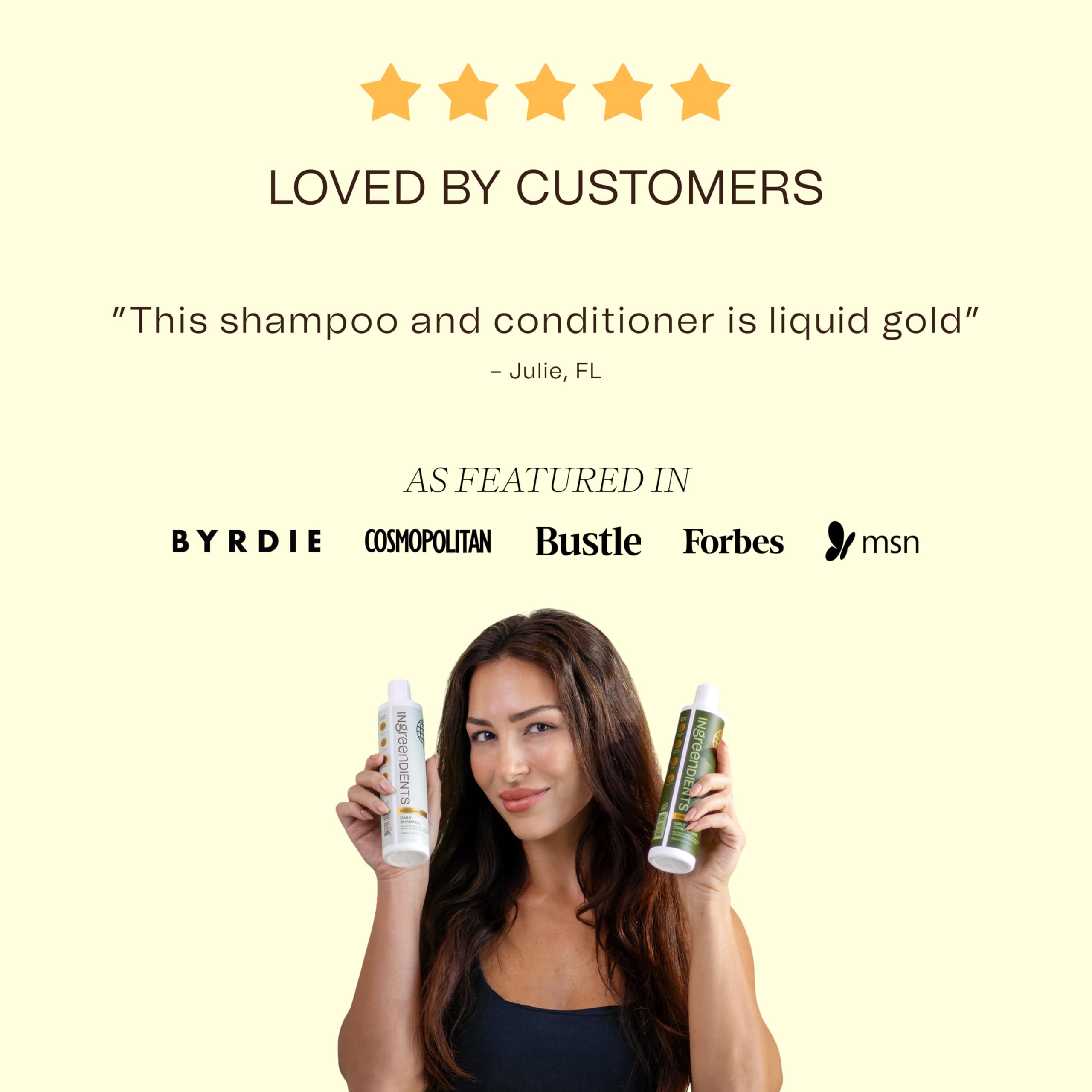 Tea tree oil drop visualizing natural scalp-care hint in Ingreendients products.