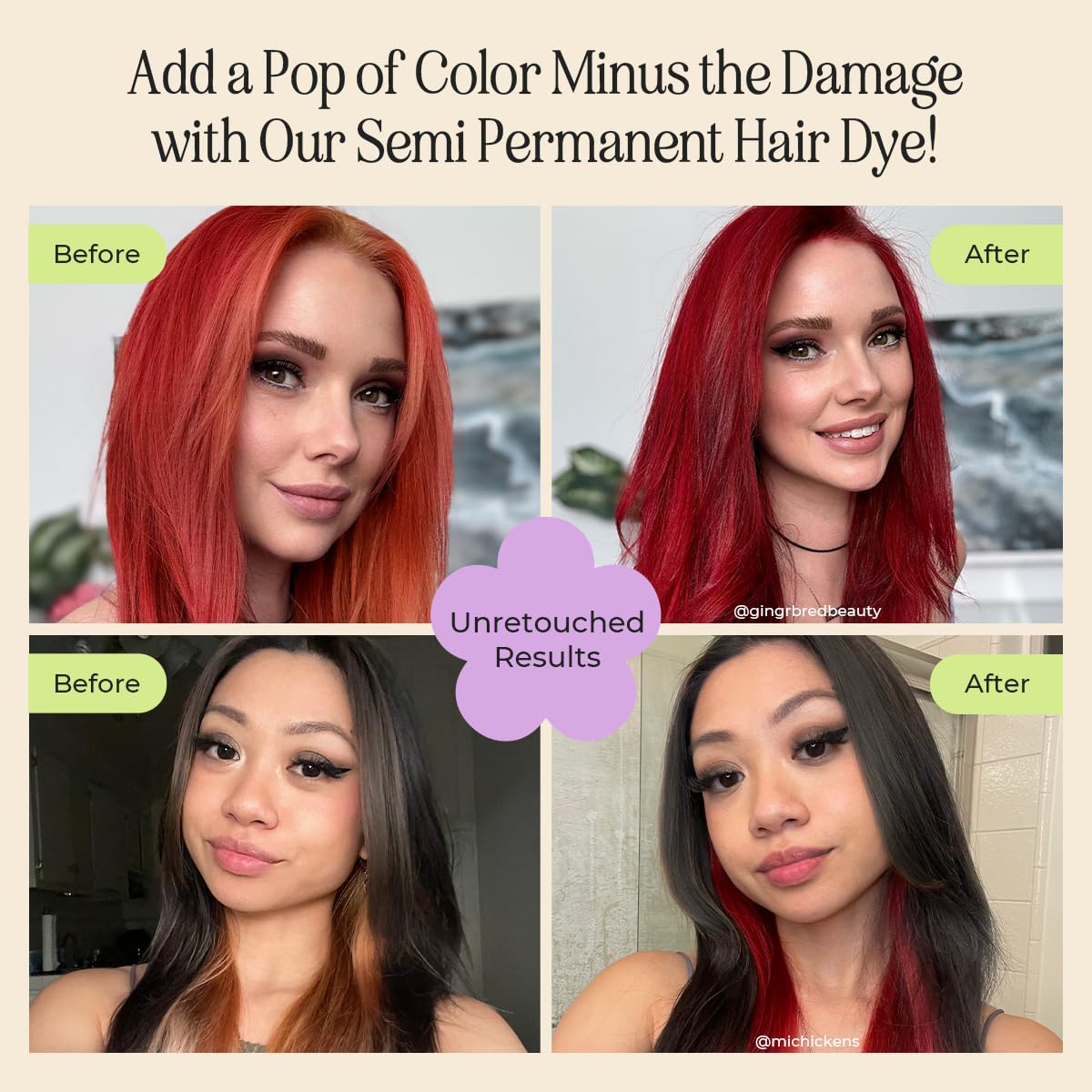 INH Ruby Red dye in jar enables quick, conditioning tint without bleach.